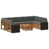 vidaXL Ensemble de canap&eacute;s d'ext&eacute;rieur 10 pc Naturel et Anthracite