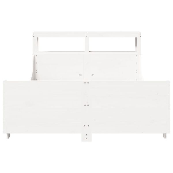 vidaXL Cadre de lit sans matelas blanc 120x200 cm bois de pin massif