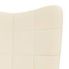 vidaXL Chaise à bascule Crème Tissu