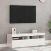 vidaXL Meubles TV avec lumières LED 2 pcs blanc brillant 60x35x40 cm