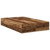vidaXL Cadre de lit avec rangement avec tiroir Bois Ancien 120 cm