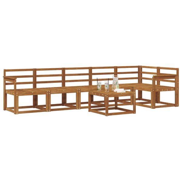 vidaXL Ensemble de canap&eacute;s d'ext&eacute;rieur 7 pcs Naturel