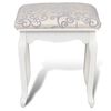 vidaXL Tabouret de coiffeuse Blanc chaud Tissu