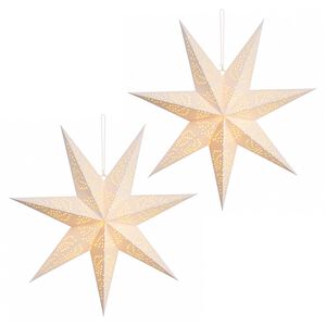 vidaXL &Eacute;clairage de No&euml;l RAAHE 2 pc 10 LED Blanc chaud 45 x 6 x 45 cm