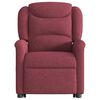 vidaXL Fauteuil inclinable &eacute;lectrique rouge bordeaux tissu