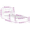 vidaXL Cadre de lit Viana avec LED sans matelas marron 90x190 cm