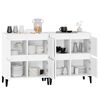 vidaXL Buffets 2 pcs blanc 60x35x70 cm bois d'ing&eacute;nierie