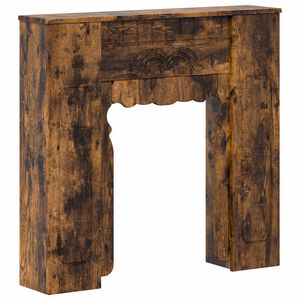 vidaXL Cadre de chemin&eacute;e Ch&ecirc;ne fum&eacute; 93 x 20 x 89 cm Bois d'ing&eacute;nierie