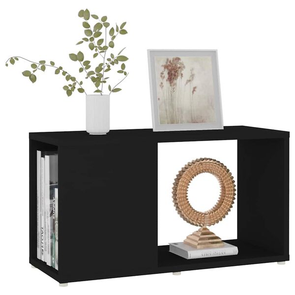 vidaXL Meuble TV Noir 60x24x32 cm Bois d'ingénierie