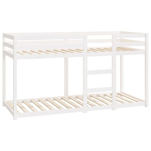 vidaXL Lit superpos&eacute; sans matelas blanc 80x200 cm bois de pin massif