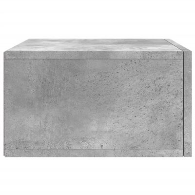 vidaXL Table de chevet murale gris béton 35x35x20 cm