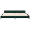 vidaXL Cadre de lit sans matelas vert fonc&eacute; 200x200 cm velours