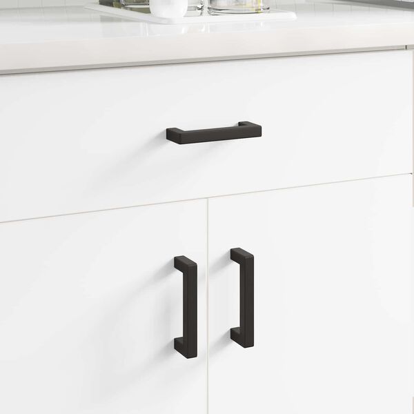 vidaXL Poign&eacute;e de meuble 2 pcs Noir 110 x 12 x 36 mm Fer