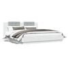 vidaXL Cadre de lit sans matelas blanc 180x200 cm