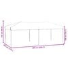 vidaXL Tente de réception pliable avec parois Blanc 3x6 m