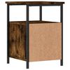 vidaXL Table de chevet chêne fumé 34x35,5x50 cm bois d'ingénierie