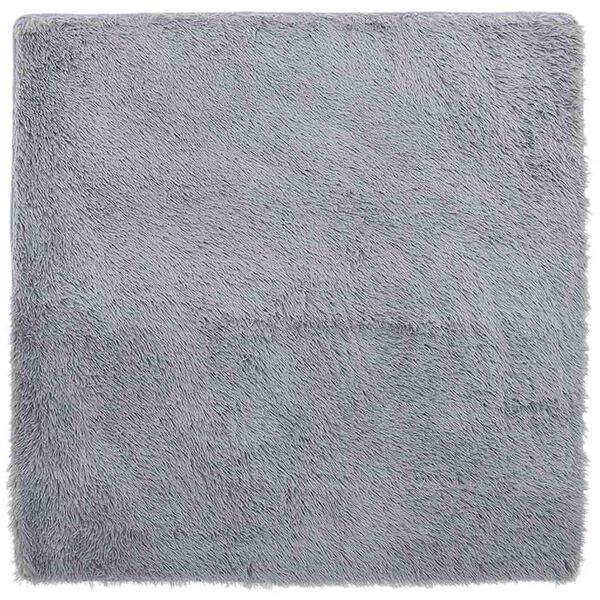 vidaXL Tapis Shaggy &agrave; poils longs NAVARRA gris clair 240x240 cm