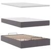VidaXL Cadre de lit ottoman avec matelas gris 120x200 cm similicuir