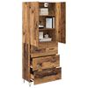 vidaXL Haut Armoire avec tiroir 2 pcs Bois ancien Bois d'ing&eacute;nierie