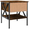 vidaXL Table de chevet ch&ecirc;ne fum&eacute; 40x42x45 cm bois d'ing&eacute;nierie
