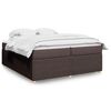 vidaXL Sommier &agrave; lattes de lit avec matelas Marron fonc&eacute; 200x200 cm