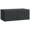 vidaXL Meuble TV mural Noir 78,5 x 41 x 30 cm Bois d'ing&eacute;nierie