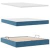 vidaXL Lit avec rangement et matelas Bleu fonc&eacute; 160 x 200 cm Velours