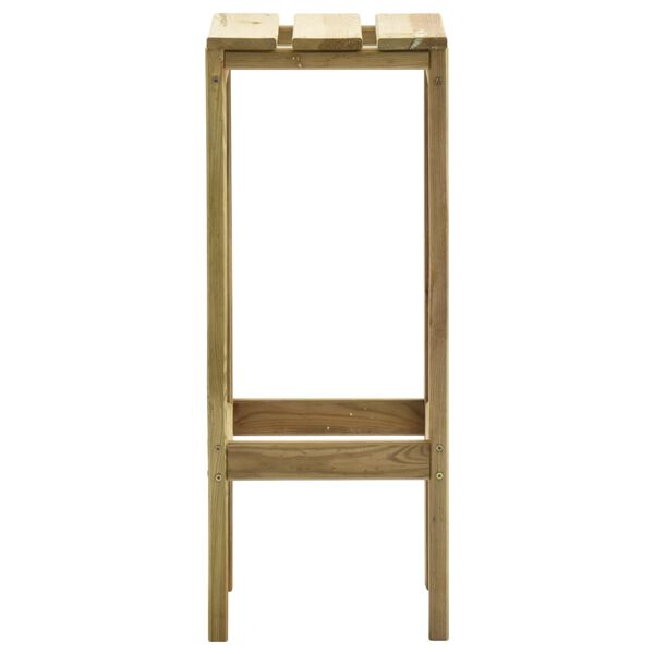 vidaXL Tabourets de bar de jardin lot de 2 Bois de pin imprégné