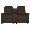 vidaXL Fauteuil de massage inclinable et porte-gobelet 2 places marron