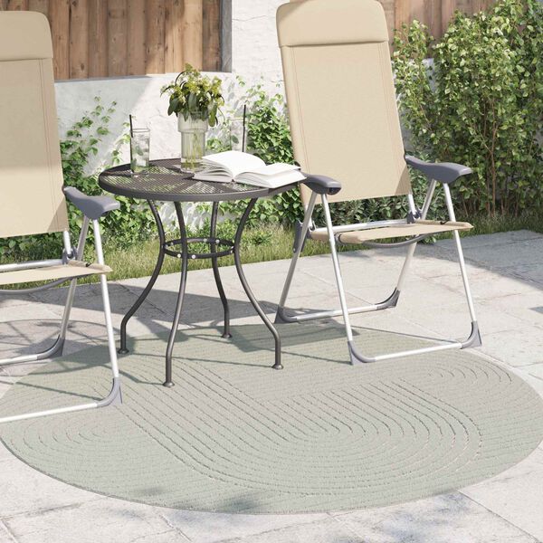 vidaXL Tapis de surface Rond PALMERAS Vert &Oslash; 160 CM Polyester