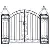 vidaXL Portillon ornemental de jardin Fer forg&eacute; 122x20,5x100 cm