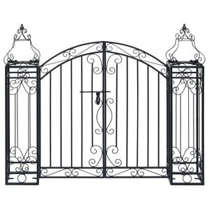 vidaXL Portillon ornemental de jardin Fer forg&eacute; 122x20,5x100 cm