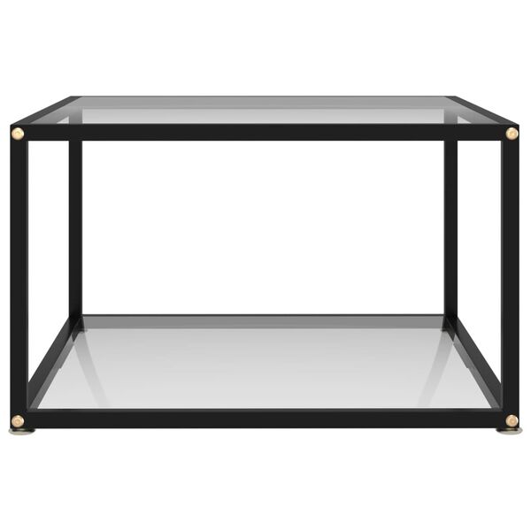 vidaXL Table basse Transparent 60x60x35 cm Verre tremp&eacute;