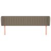vidaXL Tête de lit avec oreilles Taupe 183x23x78/88 cm Tissu