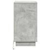 vidaXL Cabinet de chevet avec tiroir Gris b&eacute;ton 39 x 34,5 x 65 cm