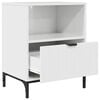 vidaXL Cabinet de chevet avec tiroir Blanc brillant 49 x 36 x 61 cm
