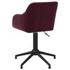 vidaXL Chaises pivotantes à manger lot de 4 violet tissu