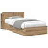 vidaXL Cadre de lit avec rangement Ch&ecirc;ne artisanal 90 x 190 cm