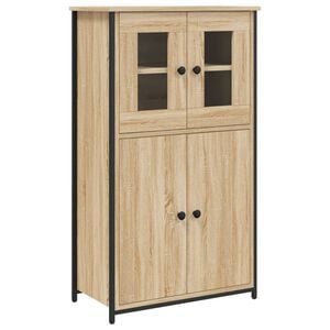 vidaXL Buffet haut ch&ecirc;ne sonoma 62x32x106,5 cm bois d'ing&eacute;nierie