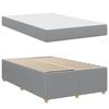 vidaXL Cadre de lit avec matelas Gris clair 120 x 200 cm tissu