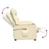 vidaXL Fauteuil de massage Crème Tissu