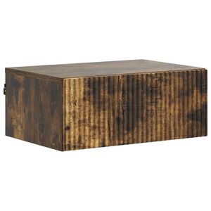 vidaXL Cabinet de chevet mural Ch&ecirc;ne fum&eacute; 49 x 34,5 x 20 cm