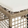 vidaXL Salon de jardin d'angle avec coussins 3pcs beige résine tressée