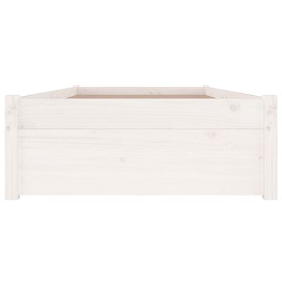 vidaXL Cadre de lit avec tiroirs Blanc 90x200 cm