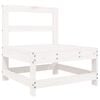 vidaXL Salon de jardin 4 pcs blanc bois de pin massif