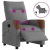 vidaXL Fauteuil inclinable de massage &eacute;lectrique gris fonc&eacute; tissu