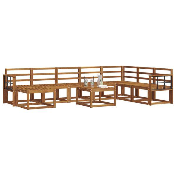 vidaXL Ensemble de canap&eacute;s d'ext&eacute;rieur 9 pcs Naturel