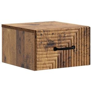 vidaXL Cabinet de chevet mural Bois ancien 34,5 x 33 x 20 cm