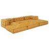 vidaXL Canapé modulaire 2 pcs Jaune 140 x 70 x 56 cm tissu