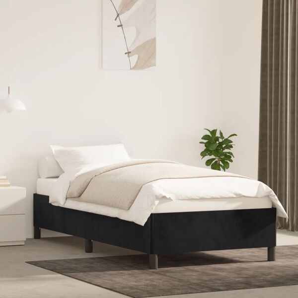 vidaXL Cadre de lit sans matelas noir 90x190 cm velours